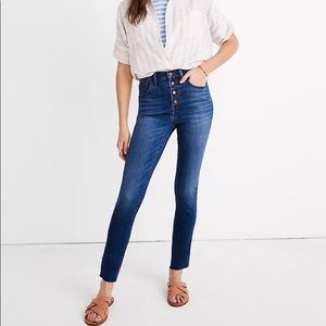 Madewell 10” High-Rise Button-Front Skinny Crop Jeans Tall